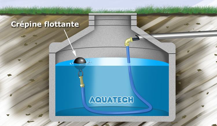 Crépine pour aspiration déportée du purificateur d'eau ORISA®